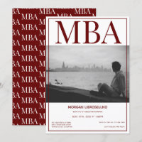 MBA diplôme Burgundy blanche Photo Graduation Part