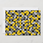 Invitation MCM Moderne Motif Jaune noir photo de graduation (Dos)