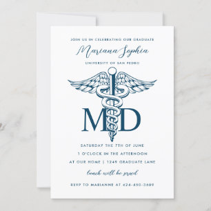 Invitation MD Docteur en médecine - Couleur personnalisée