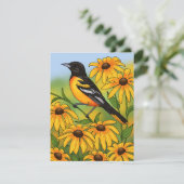 Invitation MD State Bird Oriole & Black eyed Susan Flower (Debout devant)