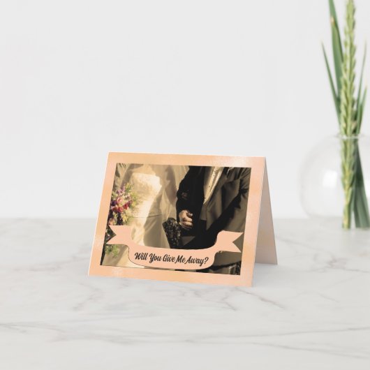 Invitation Me donneras-tu le Père Sepia de la Mariée ? (Devant)