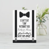 Invitation Me Donnerez-Vous En Mariage - Tuxedo Bretelles De  (Debout devant)
