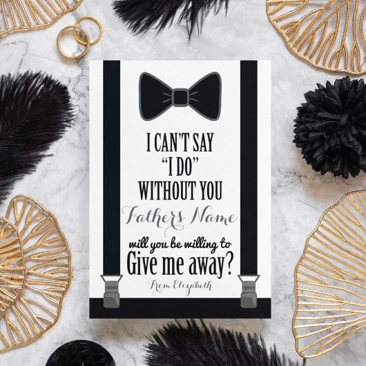 Invitation Me Donnerez-Vous En Mariage - Tuxedo Bretelles De 
