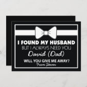 Invitation Me Donnerez-Vous La Cravate Noir/Blanc Bow ? (Devant / Derrière)