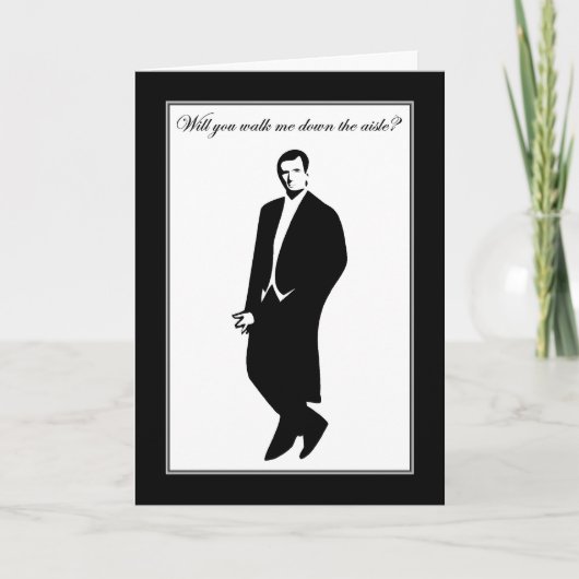 Invitation Me marcherez-vous dans l'allée ? église mariage (Devant)