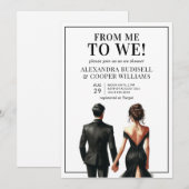 Invitation ME TO WE | Réception de mariage pour couples (Devant / Derrière)