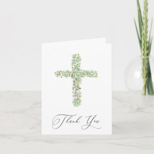Invitation Meadow Clover fleur sauvage cross Merci religieux