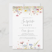 Invitation Meadow Colorée Fleur sauvage Surprise Party (Devant)