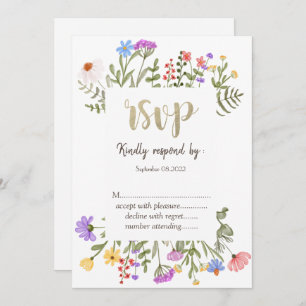 Invitation Meadow Fleur sauvage aquarelle