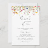Invitation Meadow Fleur sauvage Brunch avec la douche de mari (Devant)