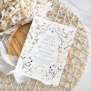 Invitation Meadow Fleur sauvage Rustic Boho Mariage