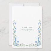 Invitation Meadow Pastel Français Rose Floral Mariage (Dos)