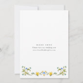 Invitation Meadow Pastel Français Rose Floral Mariage (Dos)