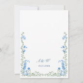 Invitation Meadow Pastel Français Rose Floral Mariage (Dos)