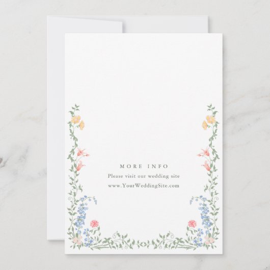 Invitation Meadow Pastel Rose Floral ENGAGEMENT PARTI (Dos)