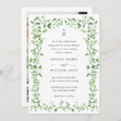 Invitation Meadow Pastel Rose Floral Mariage code QR (Devant / Derrière)