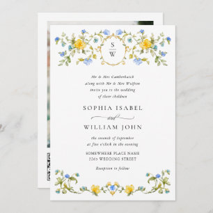 Invitation Meadow Pastel Rose Floral Mariage code QR