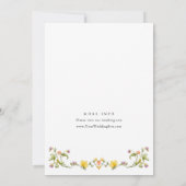 Invitation Meadow Watercolor Fleurs sauvages ENGAGEMENT PARTY (Dos)