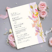 Invitation Meadow Wildflowers Modern Boho Rustic Wedding 