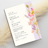 Invitation Meadow Wildflowers Modern Boho Rustic Wedding 