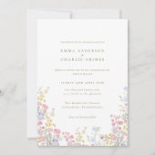 Invitation Meadows Garden Wildflowers Spring Summer Wedding (Devant)