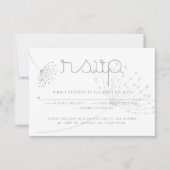 Invitation Meal Choice | Sage Green Flower (Devant)