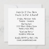 Invitation Meanie d'invitations de partie de Halloween le (Dos)