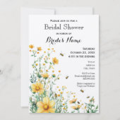 Invitation Meant to Bee Rustic Yellow Bridal Shower (Devant)