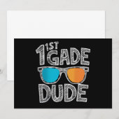 Invitation Mec de 1re année de retour à l'école élève de prem (Devant / Derrière)