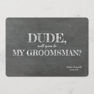 Invitation Mec  GROOMSSE  BEST MAN Funny Proposition