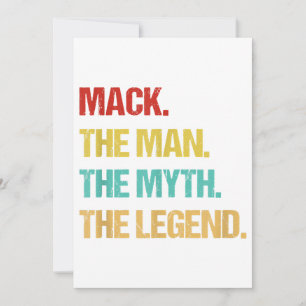 Invitation Mec Mack L'Homme Le Mythe La Légende