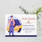 Invitation Mécanicien Automobile (Debout devant)