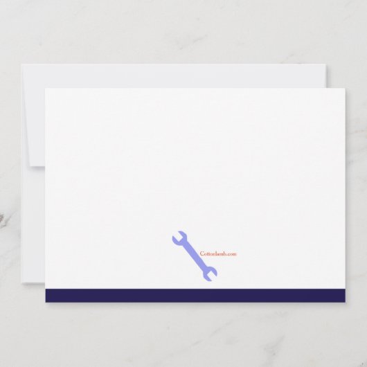 Invitation Mécanicien Automobile (Dos)