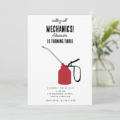 Invitation Mécanique automobile Outils de l'automobile Garçon (Debout devant)