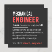 Invitation Mechanical ENGINEER (Devant / Derrière)