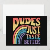 Invitation Mecs Ont Juste Meilleur Goût Arc-en-ciel Fierté Ga (Devant / Derrière)