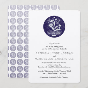 Invitation Médaillon de lettres de la Nativité