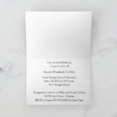 Invitation Médaillon d'obtention du diplôme Invitation-noir (Intérieur)
