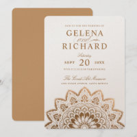 Médaillon d'or Shimmer Mandala Mariage