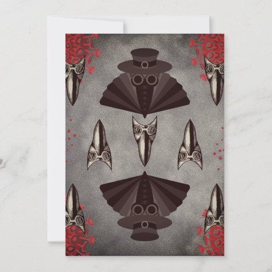 Invitation Médecin de la peste infecté par un virus (Devant)