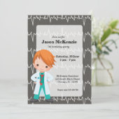 Invitation Médecin pour enfants (Debout devant)