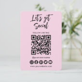 Invitation Médias Sociaux Modernes QR Code Se Connecter À Nou (Debout devant)