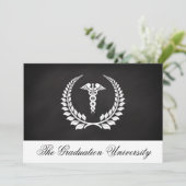 Invitation Medical Caduceus Laurel (Debout devant)