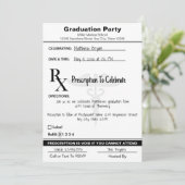 Invitation Médicale Caduceus Rx Prescription Pad Graduation (Debout devant)