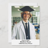 Invitation Médicale Caduceus Rx Prescription Pad Graduation (Dos)