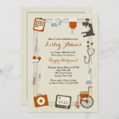 Invitation Médicale de partie de retraite de cadre (Devant / Derrière)