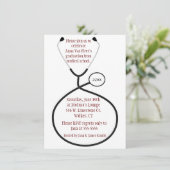 Invitation Médicale ou de soins de fête de remise (Debout devant)