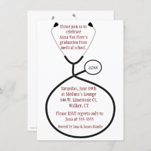 Invitation Médicale ou de soins de fête de remise