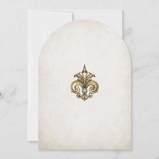 Invitation Medieval Fantasy Monogram Crest Wedding (Dos)