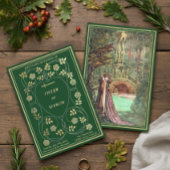 Invitation Médiéval Gold Floral Coeurs et Mariage d'épée